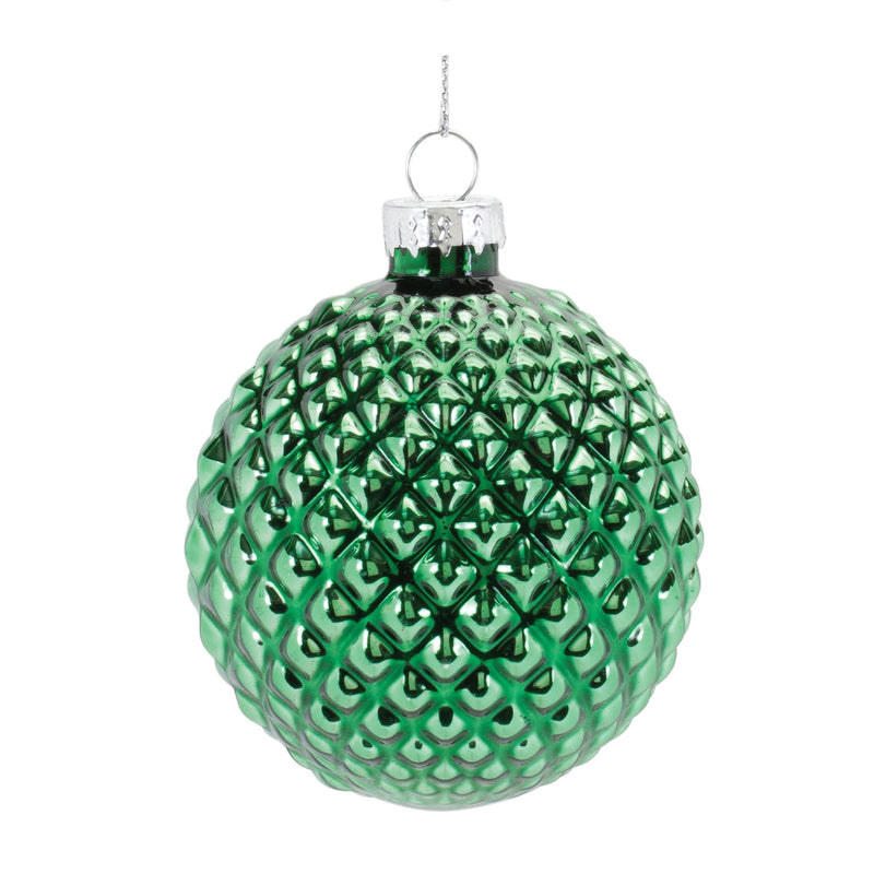 Textured Glass Ball Ornament (Set of 12)