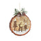 Glass Tree Disc Ornament with Etched Cabin and Woodland Design (Set of 6)