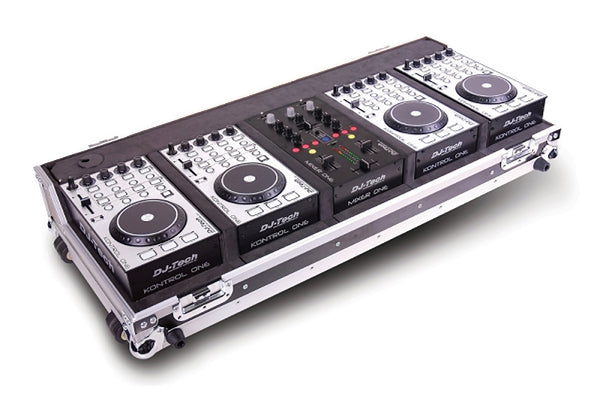 DJ-Tech Hybrid 101 DJ Controller - 4-Deck MIDI DJ Controller System with Case