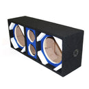 DEEJAY LED 8" Dual Woofer & Tweeter Empty Chuchera Speaker Enclosure – Blue