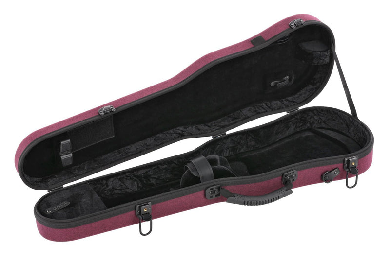 GEWA Bio-A Shaped 4/4 Violin Case Violet with Backpack Straps