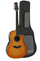 Ovation Custom Balladeer Acoustic‑Electric Guitar - Vintage Burst w/ Gig Bag