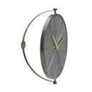 Melrose 18” Modern Wood & Iron Wall Clock, Modern, Battery Operated, Analog