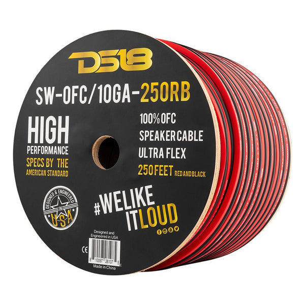 DS18 SW-OFC10GA-250RB 10-Gauge OFC Speaker Wire – 250 Feet