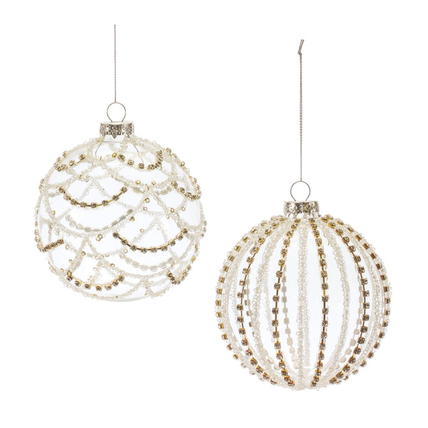 Jeweled Glass Ball Ornament (Set of 6)