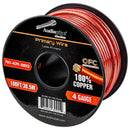 Audiopipe 100% Copper 4 Gauge 100 Foot Roll  RED PWV4CPR100RED
