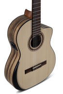 Manuel Rodríguez Tesoro de Guinea B Black Limba 4/4 Electro-Acoustic Guitar
