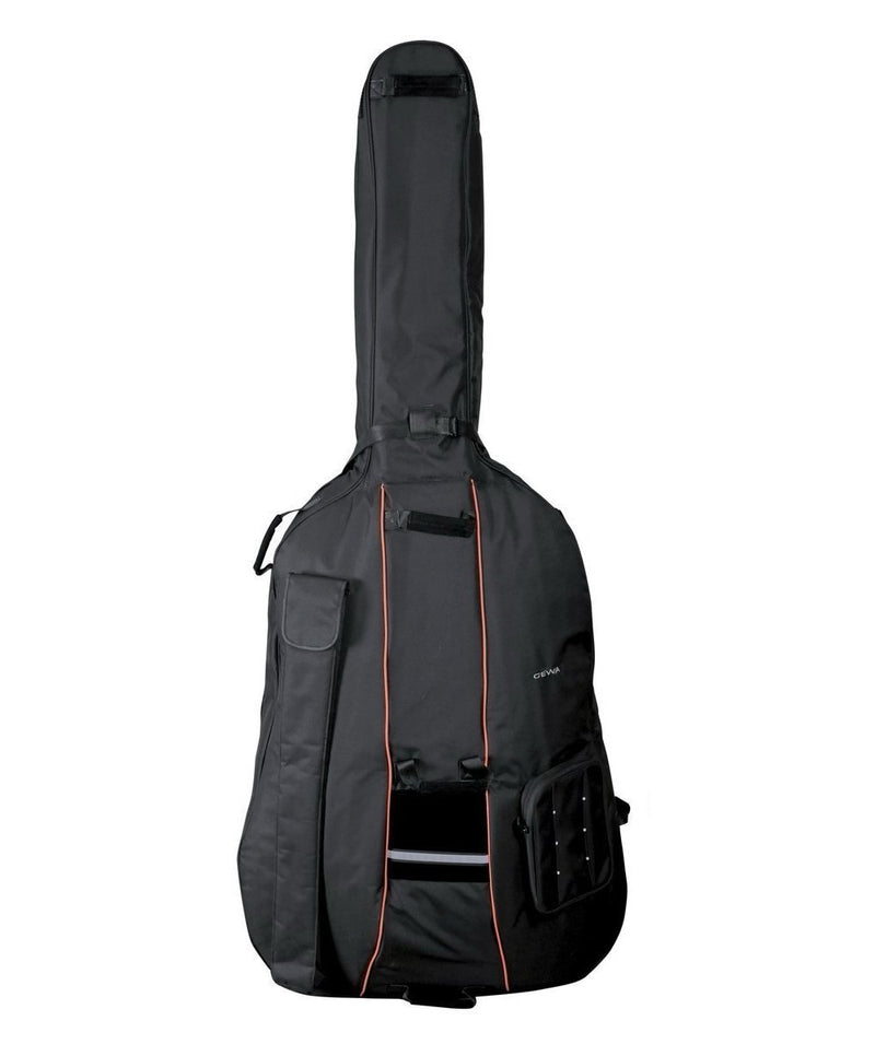 GEWA Premium 4/4 Double Bass Gig Bag w/ Back Pack Strap & 10mm Padding - Black