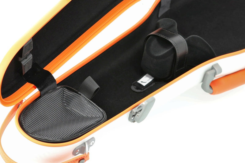 Gewa PURE 1.8 Shaped Polycarbonate 4/4 Violin Case - White/Orange