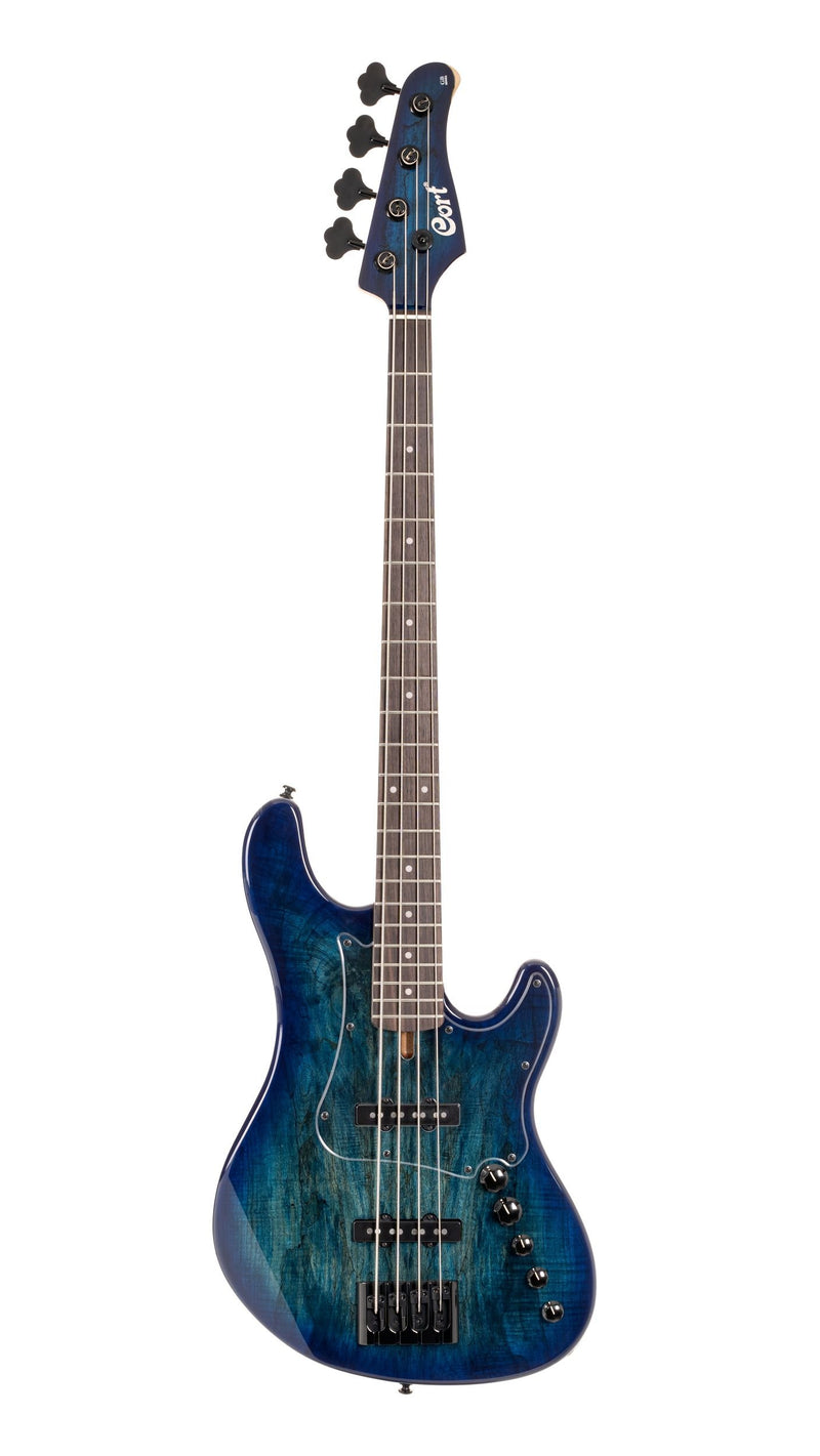Cort GB-Fusion 4-String Electric Bass Guitar - Blue Burst