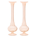 Melrose Pink Glass Stem Vase (Set of 2)