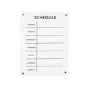Melrose Acrylic Dry Erase Weekly Calender 19"H Wall Decor, Modern, Acrylic