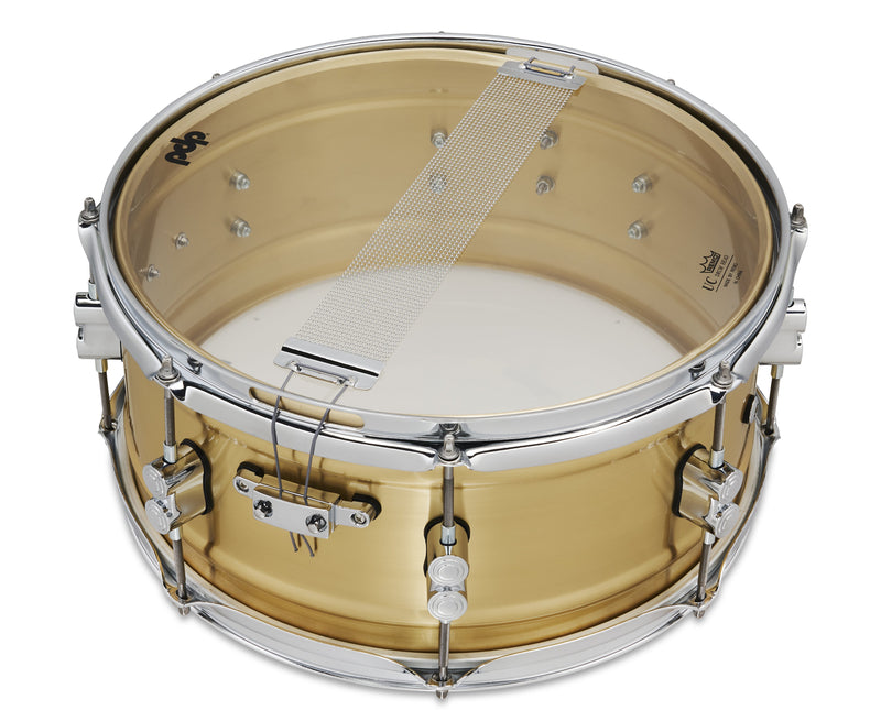 PDP PDSN6514NBBC Concept Series 6.5x14" Snare Drum – Brushed Brass Shell