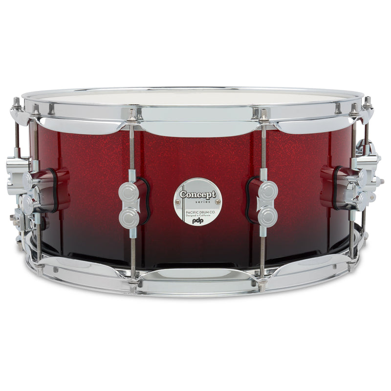 PDP Concept Maple 6.5x14 Snare Red to Black Fade Lacquer PDCM6514SSRB