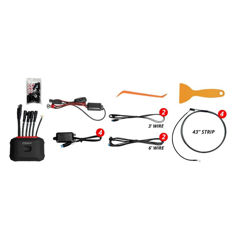 XKGlow XKmax  43" Fiber Optic Interior Ambient Light Strip App Contr - MX-FO-ADV