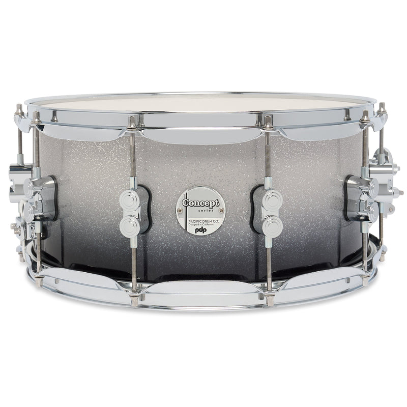 PDP Concept Maple 6.5x14 Snare - Silver to Black Fade Lacquer - PDCM6514SSSB