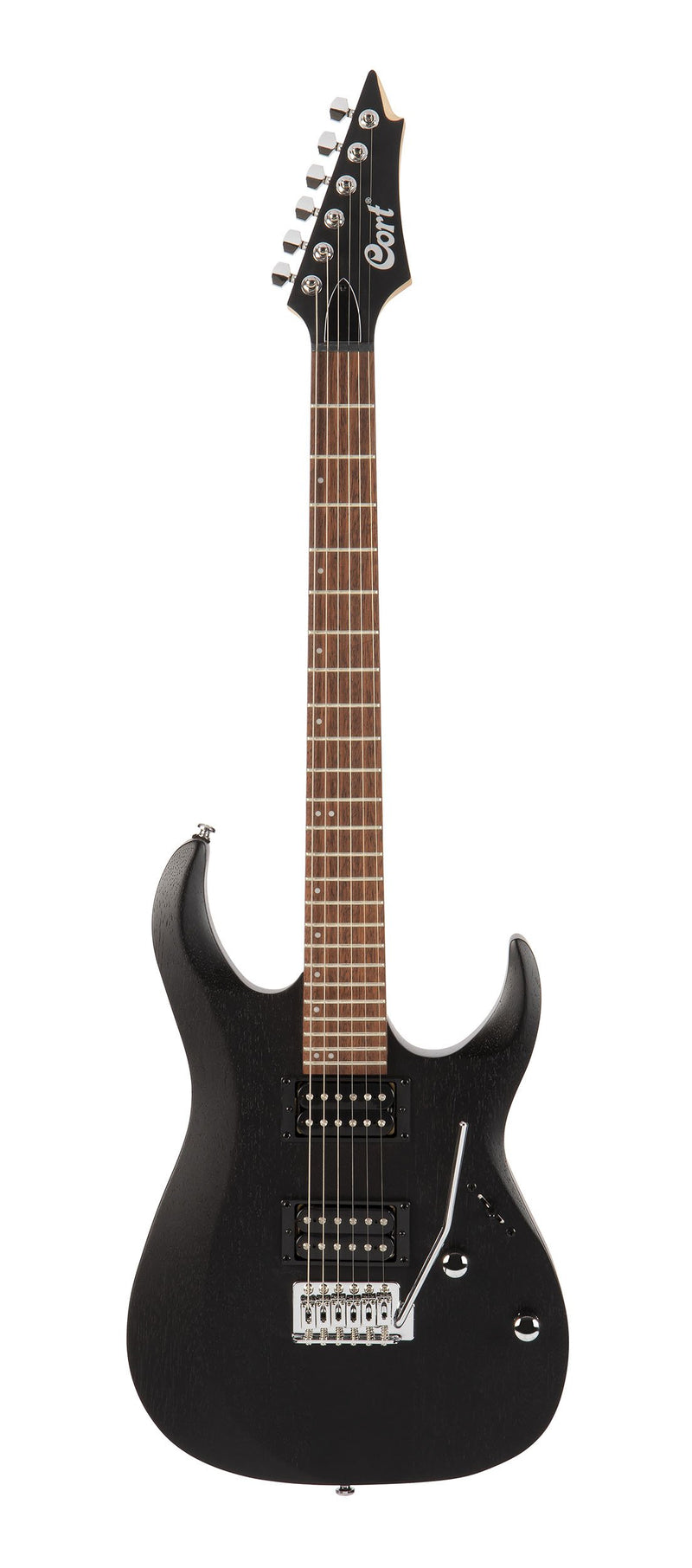 Cort X100OPBK X Series Double Cutaway Electric Guitar - Open Pore Black