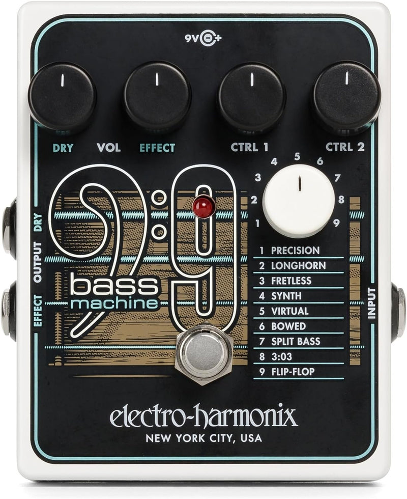 Electro-Harmonix BASS9 Bass Machine Guitar Pedal – Guitar-to-Bass Emulator
