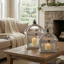 Tapered Wood Lantern with Open Lid (Set of 2)