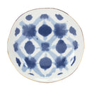 Melrose Coastal Tie-Dye Design Ceramic Plate (Set of 4)