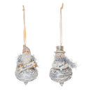 Melrose Ornate Santa and Snowman Finial Ornament (Set of 6)