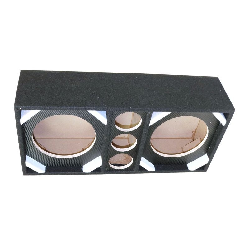 DEEJAY LED D10T3VYCARBON 2x10" Woofer 3xTweeter Speaker Enclosure – Carbon Texture