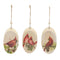 Wood Cardinal Bird Tree Disc Ornament (Set of 24)