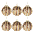 Melrose Glitter Painted Glass Ball Ornament (Set of 6)