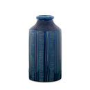 Melrose Blue Etched Terra Cotta Vase 10"H