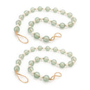 Melrose Green Glass and Wood Bead Garland (Set of 2)