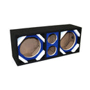 DEEJAY LED 8" Dual Woofer & Tweeter Empty Chuchera Speaker Enclosure – Blue