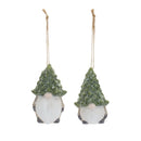 Melrose Terra Cotta Gnome with Pine Tree Hat Ornament (Set of 6)