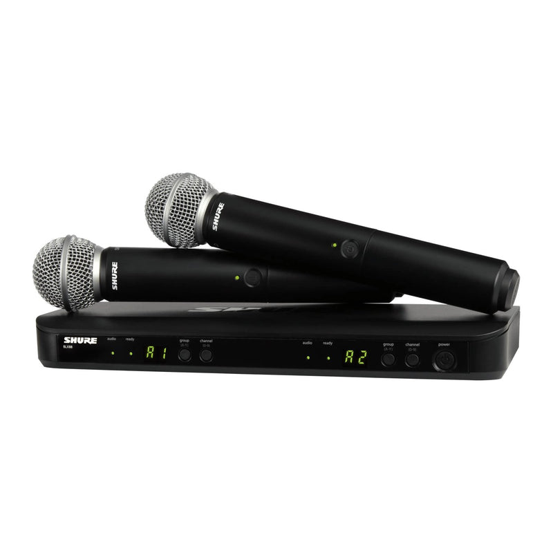 Shure BLX288/SM58 Wireless Dual Vocal System - 2 Mics J11 Band - New Open Box