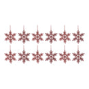 Jeweled Metal Snowflake Ornament (Set of 12)