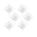 Melrose White Glitter Twig Bush (Set of 6)