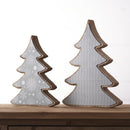 Melrose Wood Pine Tree Decor (Set of 2)