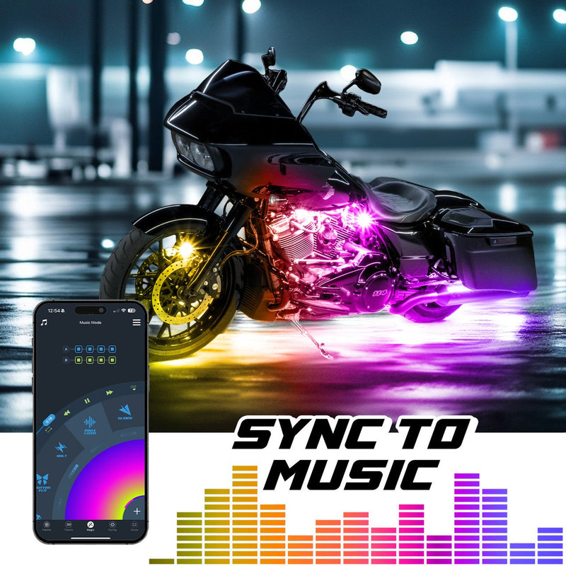 XKGlow XKmax RGB+W addressable Motorcycle Underglow App Control L - MX-MOTO-MINI