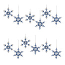 Melrose Beaded Metal Snowflake Ornament (Set of 12)