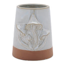 Melrose Tapered Porecelain Planter with Mushrooms Set of 2 Planter, Porcelain