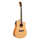 Stagg SA45 Series Dreadnought Cutaway Acoustic-Electric Spruce Top Flamed Mahogany – SA45-DCE-FM