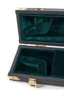 GEWA Maestro Bass Bow Case - Fits 2 German/French Bows, Black/Green