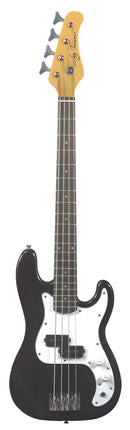Jay Turser JTB-40-TBK-A Solid Body 3/4 Size Bass Guitar - Trans Black