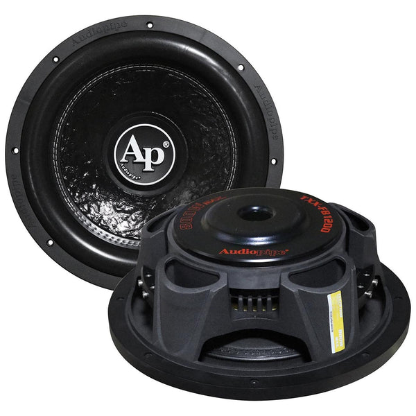 Audiopipe 12" Shallow Mount Woofer 400W RMS/800W Max Dual 4 Ohm Voi - TXX-FB1200