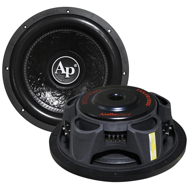 Audiopipe 12" Shallow Mount Woofer 400W RMS/800W Max Dual 4 Ohm Voi - TXX-FB1200