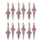 Irredescent Glass Finial Drop Ornament (Set of 12)