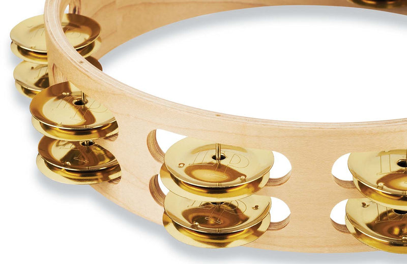 Latin Percussion LP380B-BR Pro 10" Double Row Tambourine - Brass