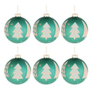 Melrose Beaded Pine Tree Ball Ornament (Set of 6)