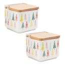 Melrose Ceramic Pine Tree Print Box (Set of 2)
