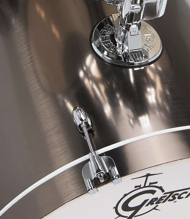 Gretsch Energy 5 Piece Full Drum Set w/ Hardware Brushed Grey 22/10/12/16/14