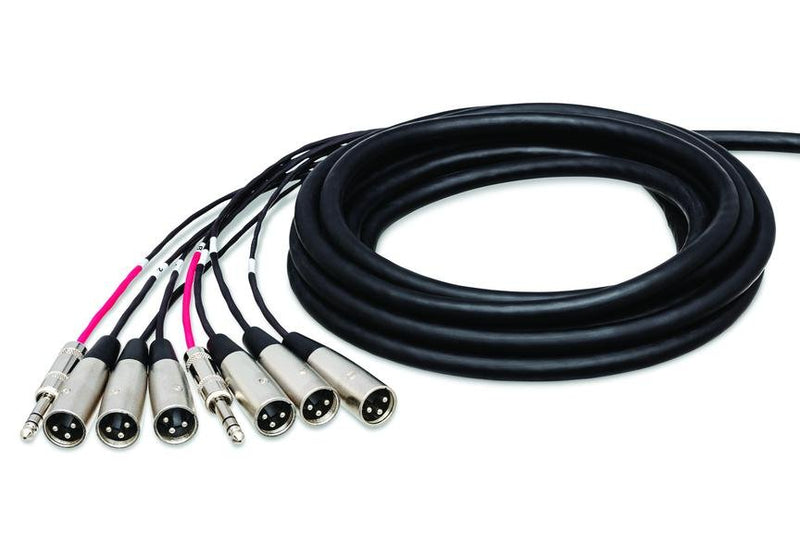 Hosa Pro-Conex Little Bro' 30 ft Sub Snake - 6 XLR Sends & 2 TRS Returns
